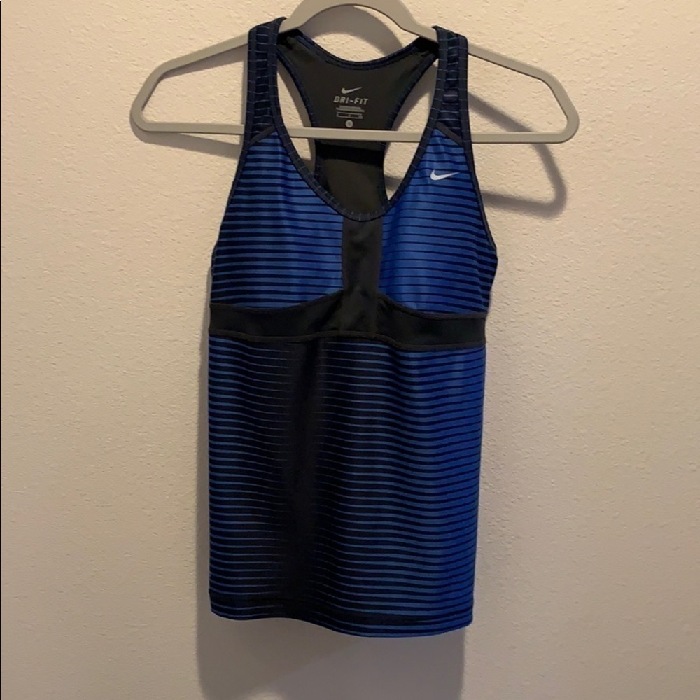 Nike DRI-FIT Tank/royal blue&black/Built in Bra S.​​​​​​​​​​​​​​​​​​​​​​